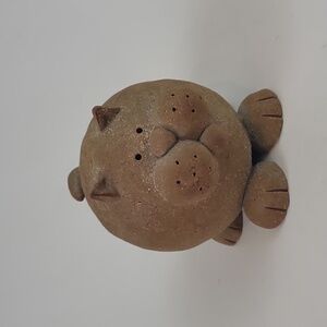 Fat Cat Stoneware Handmade Pottery Figurine